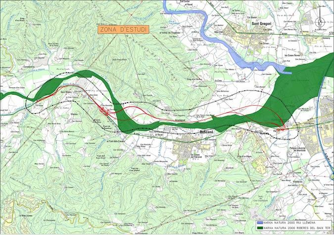 La Plataforma alTERnativa141 construeix dos pilars del viaducte de la variant de Bescanó 