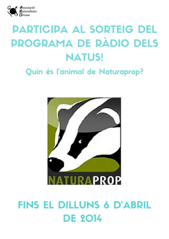 PARTICIPA al sorteig del programa de ràdio dels NATUS! Tenim dues places en una de les activitats de NaturaProp