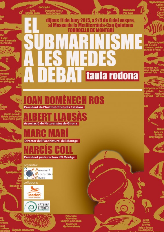 Organitzen a Torroella de Montgrí un debat sobre el submarinisme i la conservació i gestió de les Illes Medes